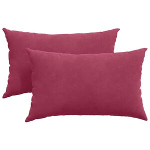 vidaXL Sofapuder 2 pcs Vinr&oslash;d 50 x 30 cm Velourstof