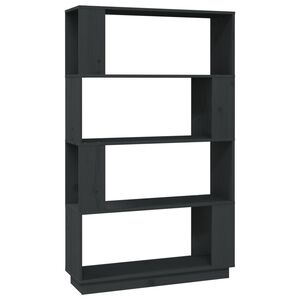 vidaXL bogreol/rumdeler 80x25x132 cm massivt fyrretr&aelig; gr&aring;