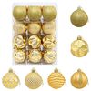 vidaXL Julekugles&aelig;t 36 stk. Guld 6 cm Polystyren