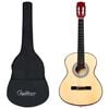 vidaXL klassisk guitar med taske for begyndere 3/4 36"