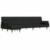 vidaXL L-formet sovesofa 271x140x70 cm velour sort