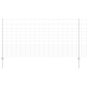 vidaXL Hegn med post S&oslash;lv 1,2 x 25 m St&aring;l