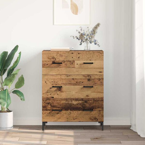 vidaXL Sideboard Gammelt tr&aelig; 69,5 x 34 x 90 cm Ingeni&oslash;rt tr&aelig; og jern