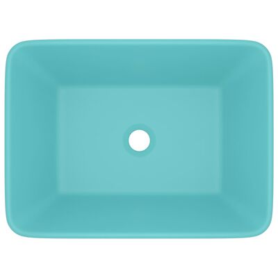 vidaXL luksushåndvask 41x30x12 cm keramik mat lysegrøn