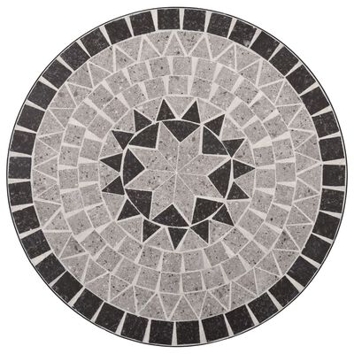 vidaXL bistrobord med mosaikdesign 61 cm keramisk grå