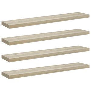 vidaXL v&aelig;ghylder 4 stk. 120x23,5x3,8 cm MDF egetr&aelig;sfarve