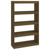 vidaXL bogreol/rumdeler 80x30x135,5 cm fyrretr&aelig; gylden brun