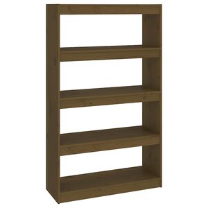 vidaXL bogreol/rumdeler 80x30x135,5 cm fyrretr&aelig; gylden brun