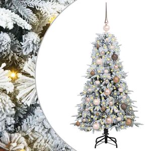 vidaXL Kunstigt Hinged Juletr&aelig; med 150 LED'er Hvid 120 cm PE og PVC