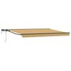 vidaXL Manuel markise-ramme med LED-lys 4,5 &times; 3 m