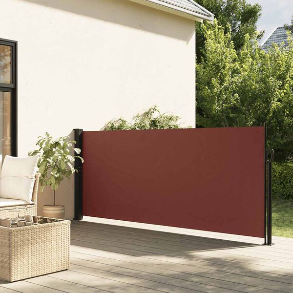 vidaXL sidemarkise 117x300 cm sammenrullelig brun