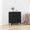 vidaXL Sideboard med skuffe Sort eg 60 x 35 x 70 cm Konstrueret tr&aelig;