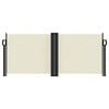 vidaXL sammenrullelig sidemarkise 100 x 1000 cm cremefarvet