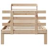 vidaXL sengeramme med sengegavl 90x200 cm massivt fyrretræ