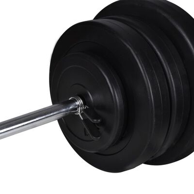 vidaXL vægtstang + 2 håndvægte 60,5 kg