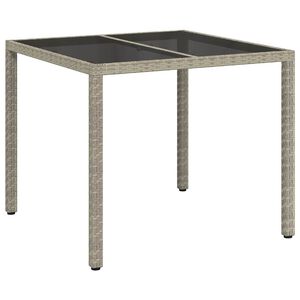 vidaXL Havem&oslash;bel Bord Gr&aring; 90 x 90 x 75 cm polyrattan