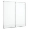 vidaXL magnetisk whiteboard 100x100x1,7 cm foldbart aluminium