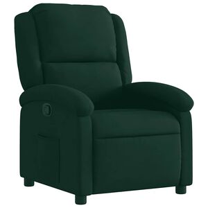 vidaXL l&aelig;nestol velour m&oslash;rkegr&oslash;n