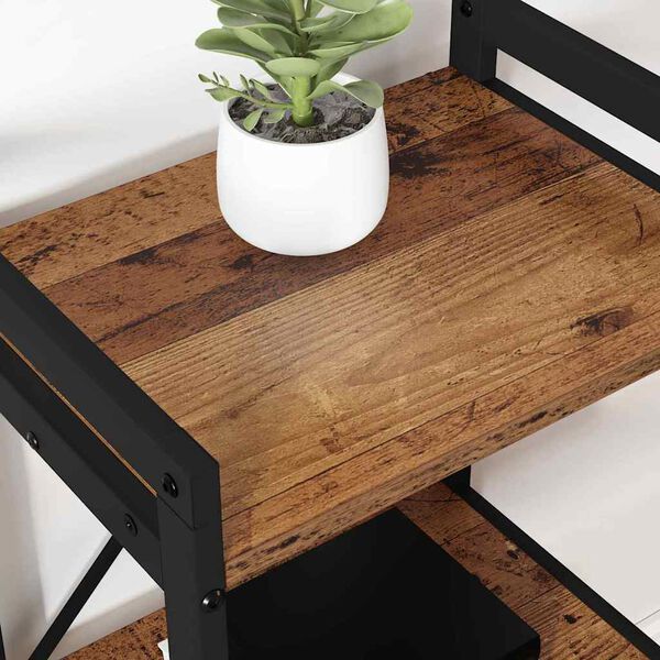 vidaXL Bogreol Gammelt tr&aelig; 60 x 30 x 85 cm Konstrueret tr&aelig;