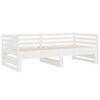 vidaXL daybed med udtr&aelig;k 2x(80x200) cm massivt fyrretr&aelig; hvid