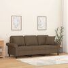 vidaXL 3-personers sofa med puder og hynder 180 cm stof brun