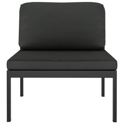 vidaXL udendørs sofasæt med hynder 3 dele aluminium antracitgrå