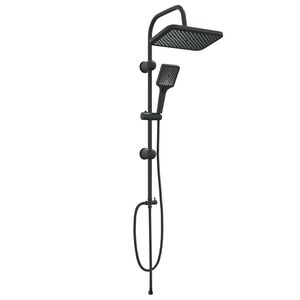 vidaXL Brusesystem med bruserhoved Sort 48 x 30 x 100 cm Rustfrit st&aring;l