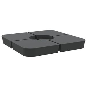 vidaXL 4 dele parasolbund til parasolfod 100 kg PP