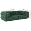vidaXL 2-personers modulsofa stof 140x70x36 gr&oslash;n