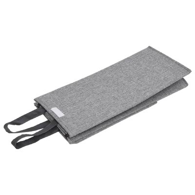 vidaXL foldbar vasketøjskurv 26x34,5x59,5 cm kunstigt linned grå