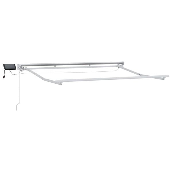 vidaXL Manuel markise-ramme med LED-lys Brun 3 x 2,5 m