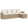 vidaXL sofas&aelig;t til haven 5 dele med hynder polyrattan beige