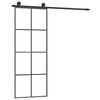 vidaXL skyded&oslash;r med hardwares&aelig;t 76x205 cm sikkerhedsglas aluminium