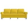 vidaXL 3-personers sofa 180 cm velour gul