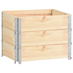 vidaXL h&oslash;jbed 3 stk. 60x80 cm massivt fyrretr&aelig;