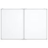 vidaXL magnetisk whiteboard 120x100x1,7 cm foldbart aluminium