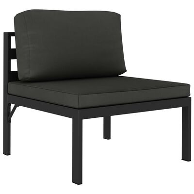 vidaXL midtermodul til sofa med hynder aluminium antracitgrå