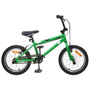 vidaXL BMX Cykel 16 tommer til 5-8 &aring;r gamle Gr&oslash;n