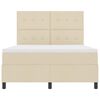 vidaXL Box spring seng med madras Creme 140 x 200 cm Stof