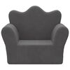 vidaXL lænestol til børn blødt plys antracitgrå