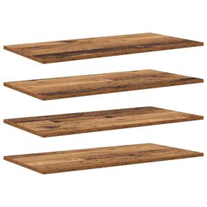 vidaXL Boghylde Br&aelig;t 3 niveauer 4 stk. 80 x 40 x 1,5 cm Brun