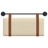 vidaXL H&aelig;ngende Hovedgavl V&aelig;gmonteret Creme 100 x 55 x 5 cm Antik PU