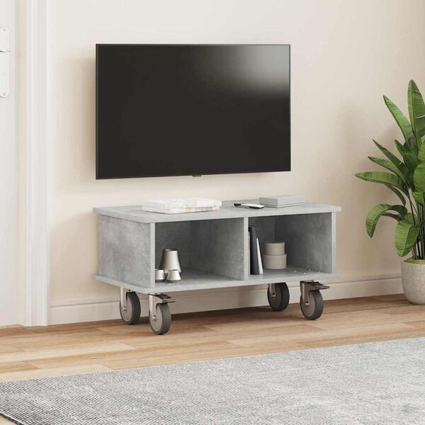 vidaXL TV-bord Beton Gr&aring; 68,5 x 35 x 35 cm Konstrueret tr&aelig;