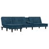 vidaXL L-formet sovesofa 255x140x70 cm velour m&oslash;rkegr&oslash;n