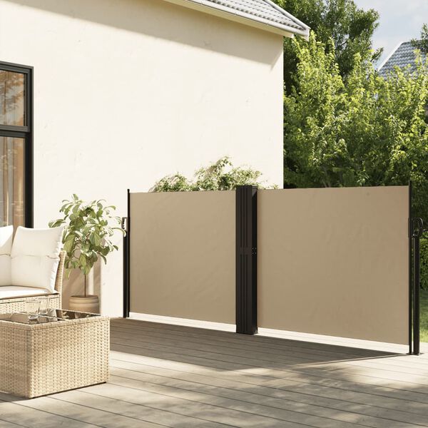 vidaXL sammenrullelig sidemarkise 100x600 cm beige