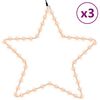 vidaXL julestjerner 3 stk. 56 cm 48 LED'er varmt hvidt lys