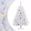 vidaXL Kunstigt juletr&aelig; Hvid 80 x 80 x 150 cm PVC og metal