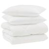 vidaXL Vinter dyne med pude 3 stk. Hvid Microfiber