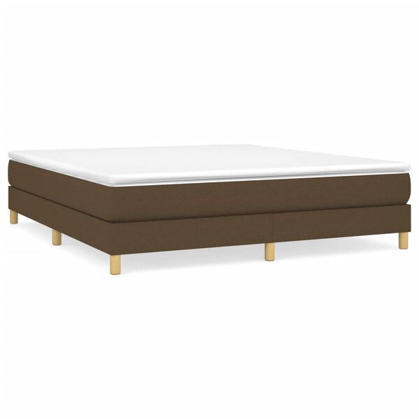 vidaXL Boxspring sengeramme 180x200 cm stof m&oslash;rkebrun