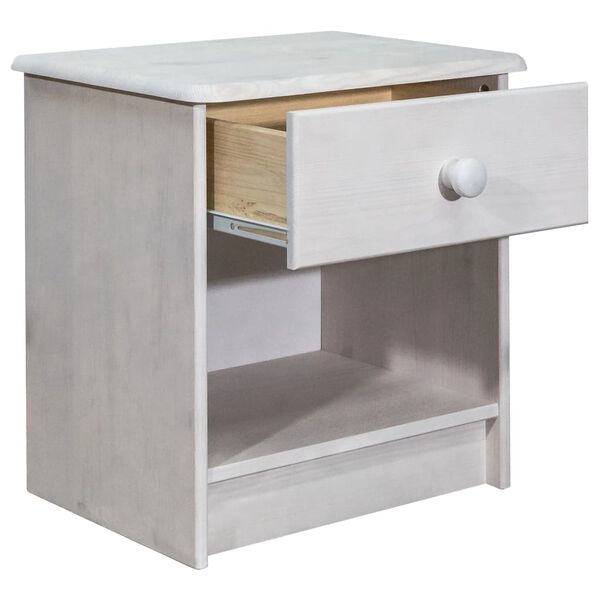 vidaXL sengeskab 41x30x42 cm massivt fyrretræ